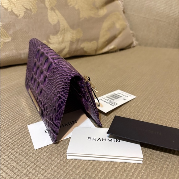 Brahmin Ady Purple Melbourne Genuine Leather Wallet - Picture 6 of 7